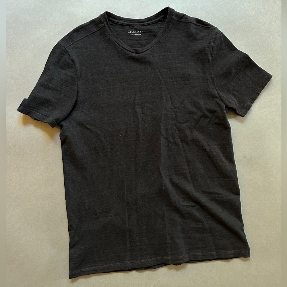 All Saints - Black Knit SS Crew